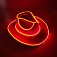 thumbnail image 4 of Sombrero de vaquero con luz LED para fiesta de despedida de soltera, gorra de vaquera luminosa para novia, accesorios de neón para club nocturno, suministros para festivales, 4 of 4