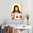 thumbnail image 2 of Elephant Stock Sacred Heart Of Jesus Wall Art - Vertical Canvas Wall Art - Living Room Wall Decor - Religion And Spirituality Canvas - Beige And Yellow Decor - 16" x 24", 2 of 8
