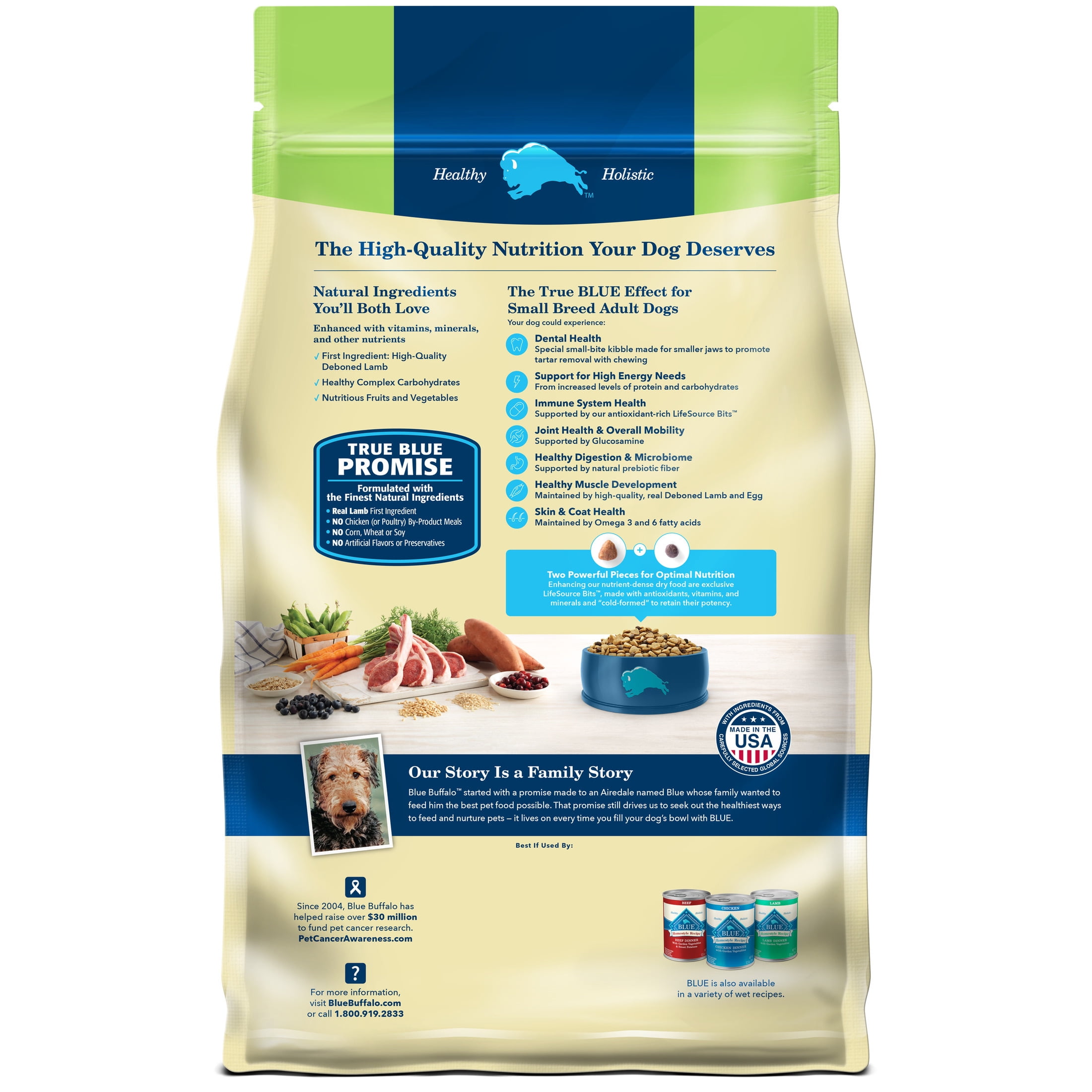 Blue Buffalo Life Protection Formula Small Breed Dry Dog Food, Lamb & Brown Rice, 15 lbs.