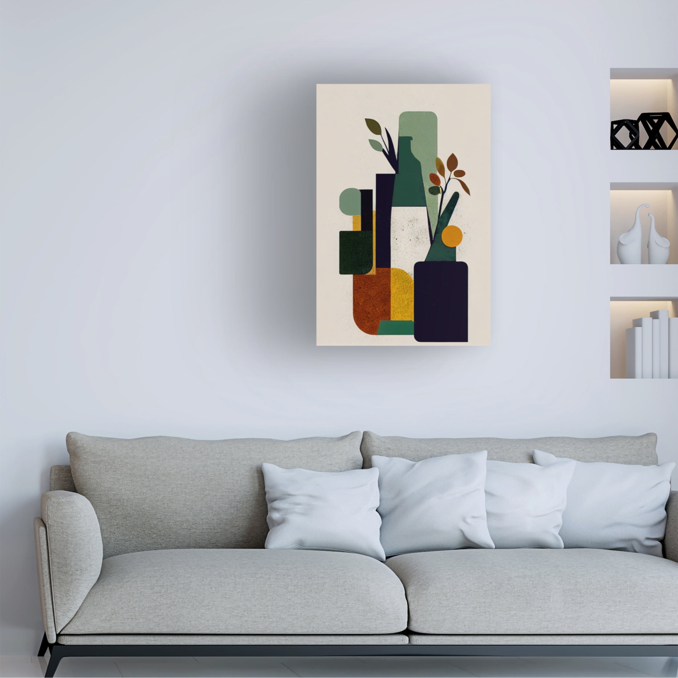 Canvas Wall Art - Treechild 'Bottle and Plant' Wall Art for Living Room, Bedroom, or Office D?cor by Trademark Fine Art - 16 x 24 Inches