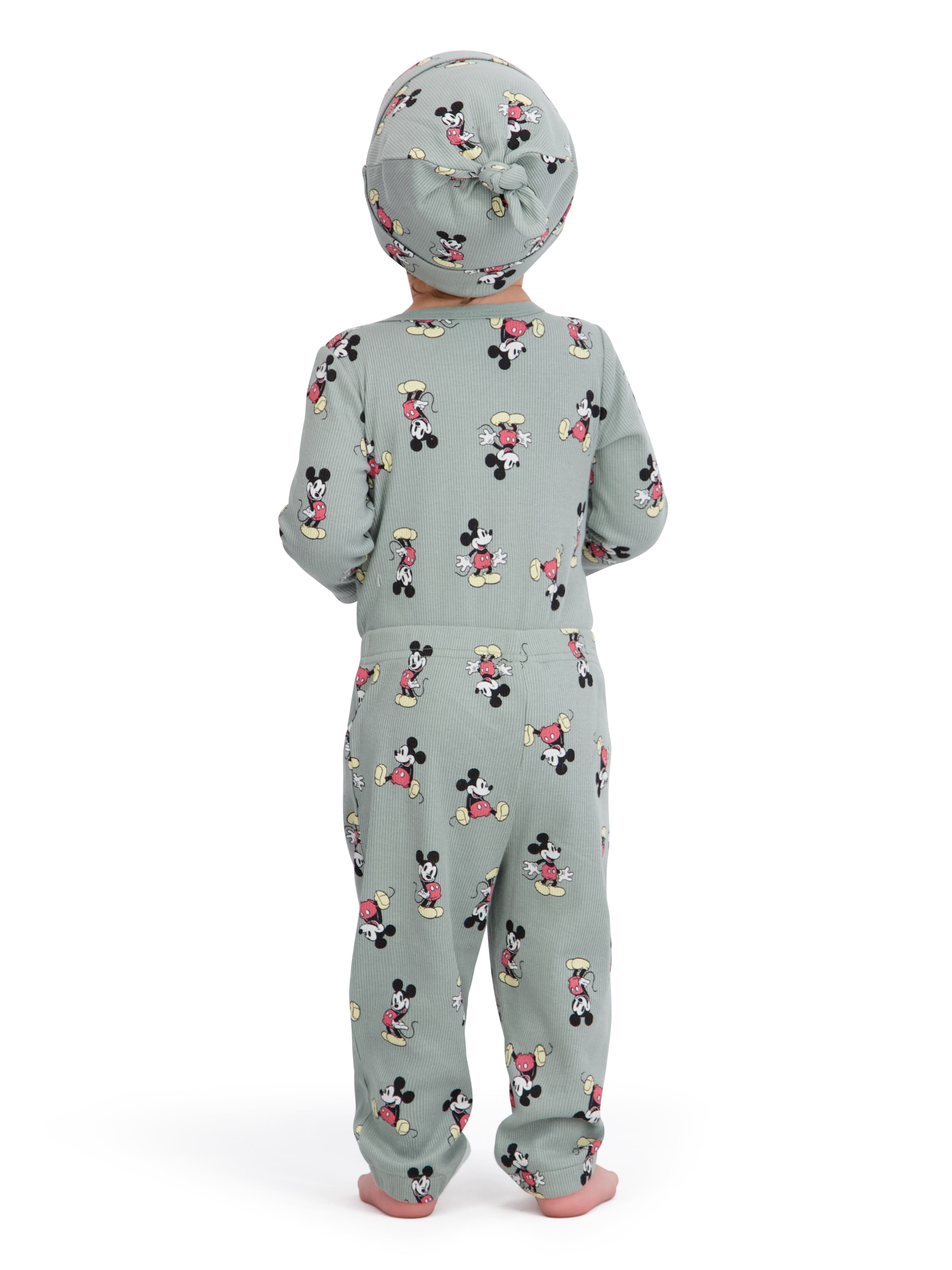 Mickey Mouse Baby Boys 3 Piece Rib Pant Set, Sizes 0-24M