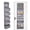 2-pack - Gray, variant on 2-Pack Over the Door Hanging Organizer with Zipper, 6-Tier Detachable Storage Bags with Clear PVC Pockets, Large Capacity Door Organizer for Bedroom, Closet & Nursery, Gray