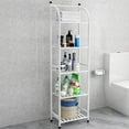 thumbnail image 5 of Forthcan 5 Tier Freestanding Metal Shelf Open Bathroom Shelf for Bathroom Storage White, 5 of 8