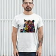 thumbnail image 3 of Tee Hunt Dean Russo Colorful Siberian Tiger T-Shirt Wild Big Cat Men's Tee, Ash Gray, XX-Large, 3 of 5