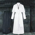 thumbnail image 2 of Halloween Priest Retro Elegant Ecclesiastical Robe with Decorative Buttons, 2 of 4