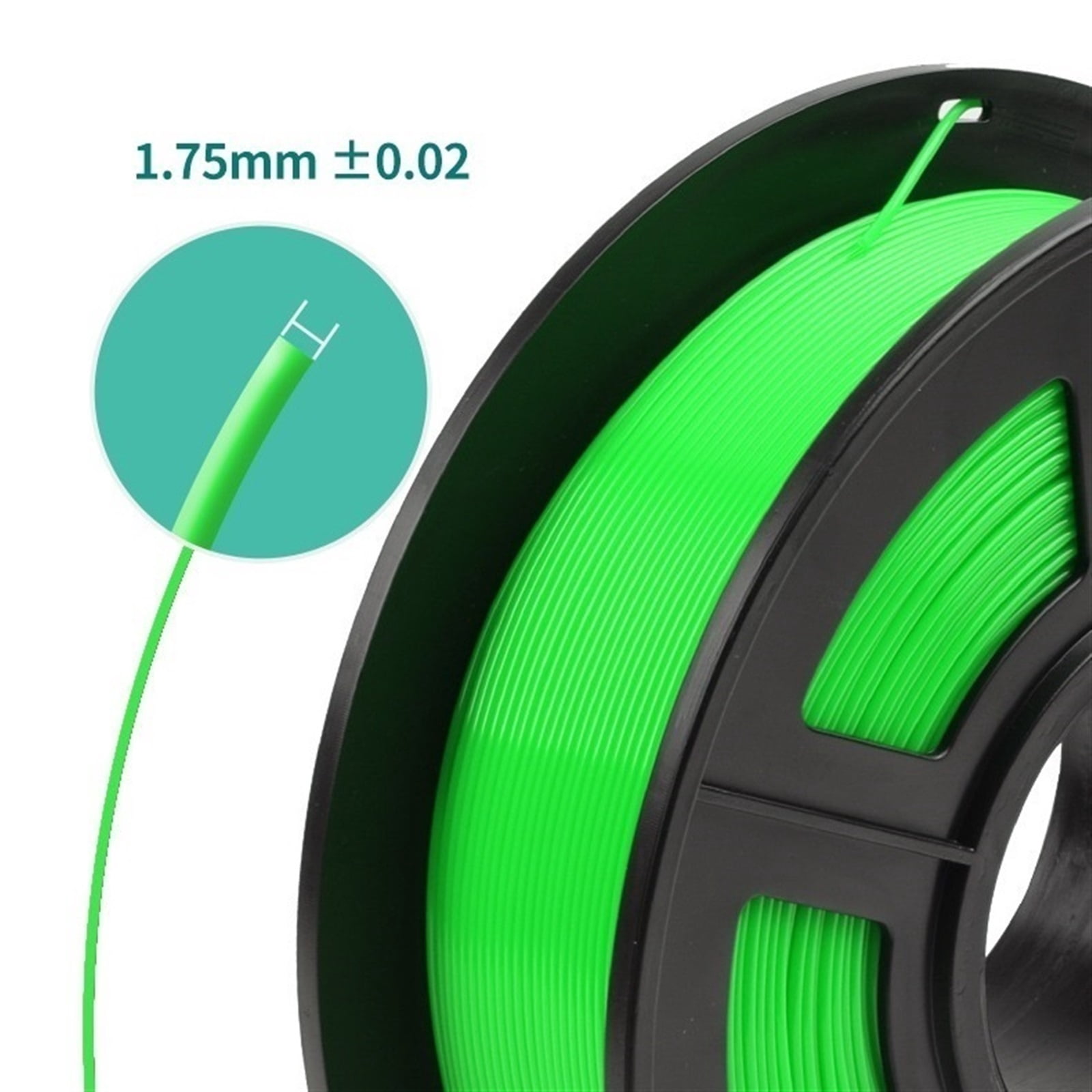 3D Printer Filament, Green PETG 1KG Spool Dimensional Accuracy +/- 0.02 mm, Great for 3D Printing
