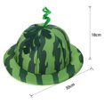 thumbnail image 3 of OOOUM Plush Funny Hat For Adults Fruits Shape Scalloped Brim Party Hat Holiday Gathering Festive Plush Hat Green, 3 of 4