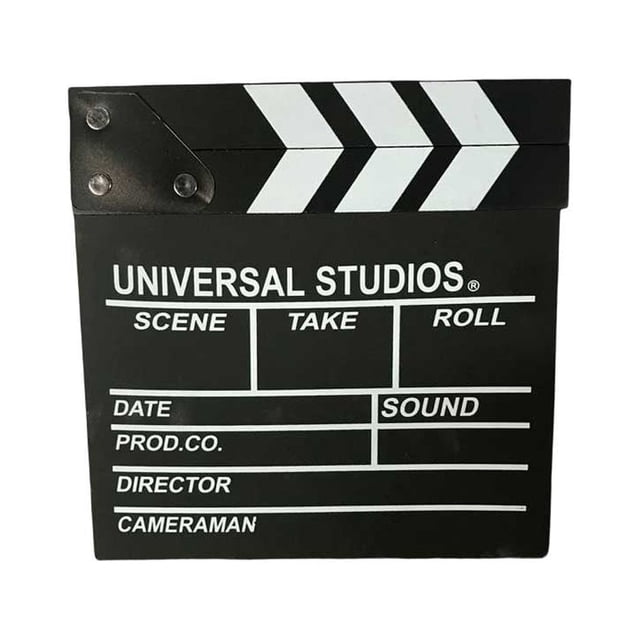 Seitruly Clapperboard de película, accesorio, placa de aviso, patrón impreso, resistente, grabación de vídeo, Director, claquetas, tableros de Electrónica negro/S/U 20x20x1.5cm
