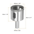 thumbnail image 2 of Uxcell 32mm Serrated Hollow Core Diamond Drill Bits Hole Saw for Glass Ceramic Tile Stone, 2 of 5