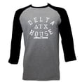 thumbnail image 1 of Animal House Delta House Grey Adult Raglan Baseball T-Shirt, 1 of 2