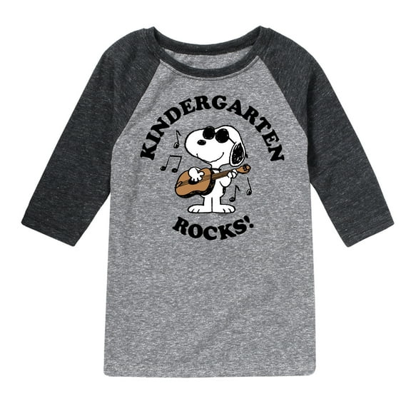 Peanuts - Kindergarten Rocks - Toddler And Youth Raglan Graphic T-Shirt