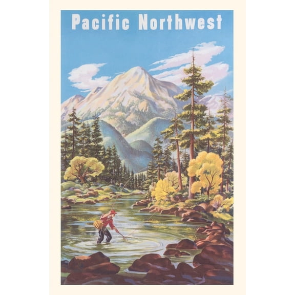 Pocket Sized - Found Image Press Journals: Vintage Journal Pacific Northwest Travel Poster (Paperback)
