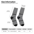 thumbnail image 2 of Rateoe Black And White Stripes for Women Casual Calf Socks - Cute Crew Socks - Thin Soft Above Ankle Socks Size 5-11, 2 of 6