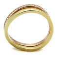 thumbnail image 3 of Luxe Jewelry Designs Women's Stainless Steel Ring Set with Clear Crystals, Size 6 (Pack of 2), 3 of 4