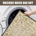 thumbnail image 6 of Washable Vintage Kitchen Mat 31"x20" Non Slip Soft Plush Low Profile Kitchen Rug, Distressed Medallion Oriental Style Sink Mat for Laundry Room Bedroom Office, 6 of 6
