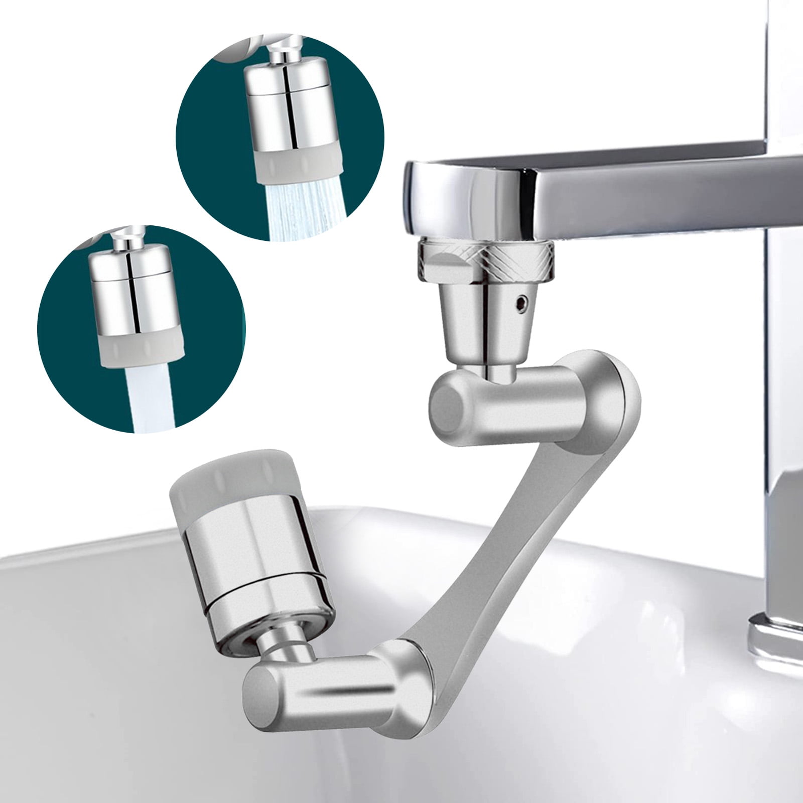 1440 Degree Universal Extension Faucet Washbasin Tap Splash Aerator Splash Filter Faucet Faucet Adaptor Rotary Robot Arm Faucets ,Water Saving