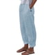 thumbnail image 1 of Pantalones de mujer de cintura alta y pierna ancha - Pantalones elásticos con cordón, bolsillos y pierna recta, 1 of 6