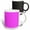 Multicolor, variant on 3drose, Magenta Neon Pink - Plain Simple Solid Color - Purple-pink - Girly Girl Bright Vibrant Purply Pink, 15oz Mug