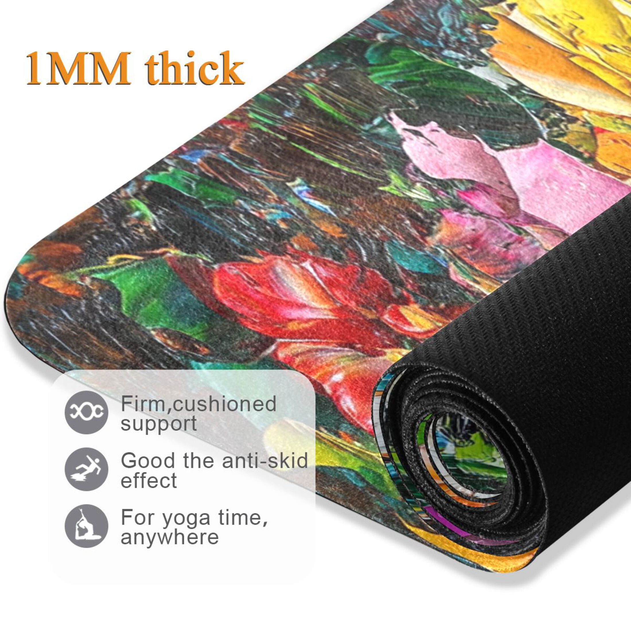 BZSMCE Yoga Mat Women Blossom Bliss Fitness Mat