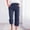 Navy, variant on HOMBOM Wide Leg Pants Women Capris Beige Cotton Linen Cropped Wide-Leg Mid Elastic Waist Casual Women Pants On Clearance Under $5 XXXL