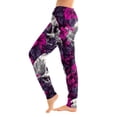 thumbnail image 2 of Halloween Skull Butterfly Printed Leggings for Women High Waisted Full Length Stretch Pants Gothic Casual Yoga Workout Wear, 2 of 5