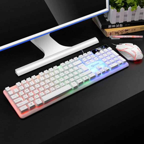 GJX Wireless Keyboard and Mouse,Ergonomic and Comfortable Keyboard and Mouse Wireless,Whisper-Quiet Keys Keyboard and Mouse