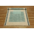 thumbnail image 4 of Casavani Handmade Cotton Square Area Rug Green Living Room Carpets Outdoor Patio Rug 4x4 feet, 4 of 5
