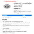 thumbnail image 2 of Rear Brake Rotor - Compatible with 2007 - 2009 Pontiac G5 2008, 2 of 2