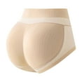 thumbnail image 1 of Gibobby Pantaletas de encaje cintura alta Artefacto para esculpir el cuerpo, pantalones de levantamiento de cadera, almohadilla para glúteos, ropa interior sin costuras(Beige,XL), 1 of 4