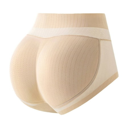 Tanghaowl Body Sculpting Artifact Lifting Pants Peach Beautiful Pad Seamless Underwear Womens Silk Bikini Panties
