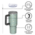 thumbnail image 4 of 40oz Pioneer Flower Floral Print Pattern Insulated Tumbler with Handle, BPA-Free Leak Proof Lid and Straws, Double Wall Vacuum, Hot 12h/Cold 34h, 4 of 6