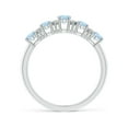 thumbnail image 2 of Angara Natural 1 Ct. Aquamarine with Diamond Non Eternity Ring in 14K White Gold for Women (Ring Size: 3), 2 of 9