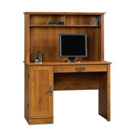 - Sauder Harvest Mill Computer Desk w/Hutch, Abbey Oak Finish