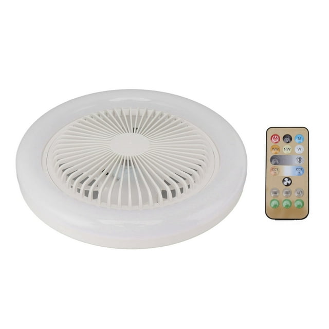 Ventilador de techo 2 en 1 E27 LED 30W 85-265V Vevor blanco iluminación silenciosa