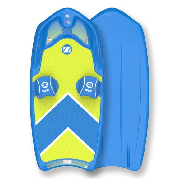 ZUP You Got This Board, All-in-One Kneeboard, Wakeboard, Wakeskate, and Wakesurf Board for All Ages, Blue/Yellow