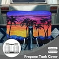thumbnail image 3 of Yuyamidu Colorful Sunset Propane Tank Cover for RV Trailer Fits 20LB Dual RV Camper Propane Tank Cover Coconut Tree Gas Cylinder Protective Covers RV Accessories, 3 of 8