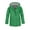Green, variant on EnJoCho Girls Hooded Windbreaker Raincoat, Waterproof Full Zip Jacket with Button Collar, Windproof Winter Spring Outdoor Rainwear with Pockets