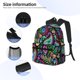 thumbnail image 3 of Disketp Watercolor Floral Paisley Mochila Ligera Clásica con Múltiples Bolsillos, Mochila Casual para Hombre y Mujer, Ideal para Escuela, Trabajo y Viajes, 3 of 6