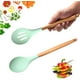 thumbnail image 1 of Cucharas para cocinar, cuchara de cocina de silicona, juego de utensilios de cocina de madera, juego de utensilios de cocina antiadherentes, 480f resistente al calor de goma antiad, 1 of 5