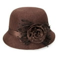 thumbnail image 2 of Summer Hot Sales Under $5 Brown Church Hats GIJNRIUIUA Women Linen Flower Bucket Hat with Mesh Bow Elegant Dressy Hat Baseball Caps, 2 of 5