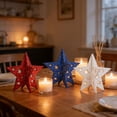 thumbnail image 5 of Nkmbld Patriotic Wooden Star Tabletop Decor 4th of July Wooden Signs Patriotic 250th Anniversary Centerpieces Figurine for Tabletop Fireplace Mantel Decor, 5 of 6