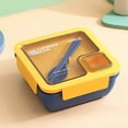 thumbnail image 2 of FFENYAN Compartmentalized Lunch Box Portable Plastic Partition Integrated Lunch Box Multi functional Light Food Bento Box, 2 of 5