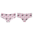 thumbnail image 3 of Gibobby Braguitas Slim Fit Ropa interior de cintura transpirable sin con estampado de corazón para el día de San Valentín para mujer (estilo 5)(Rosa, XXL), 3 of 4