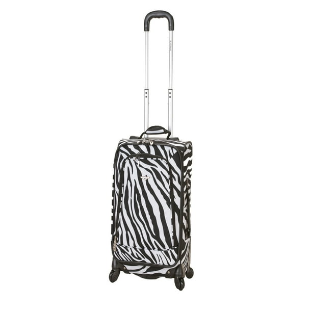 Rockland Rockland Luggage 20" Spinner CarryOn Suitcase, Zebra