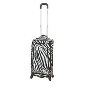 Rockland Luggage 20" Spinner Carry-On Suitcase, Zebra