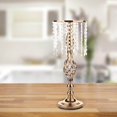 thumbnail image 4 of Crystal Candle Holder Table Wedding Flower Vase Candlesticks Home Crystal Candle Holder Desk Decor Golden, 4 of 8