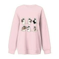 thumbnail image 5 of VKOYWKM Women's Oversized Sweatshirt Halloween Sweatshirts Long Sleeve Crew Neck Sweatshirt Cute Spooky Ghost Pullover Sweatshirts, 5 of 6