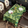 thumbnail image 5 of Green Pioneer Flower and Paisley Pattern Rectangle Tablecloth 60"x120",Waterproof Polyester Rectangle Table Cloth, Wipeable Spillproof Polyester Tablecloth for Dining, Camping, Indoor and Outdoor, 5 of 6