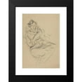thumbnail image 2 of Anton Faistauer 11x14 Black Modern Framed Museum Art Print Titled - Woman on a Green Cushion Leaning (1912), 2 of 5