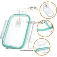Premium Borosilicate Glass Food Storage Containers with Airtight Snap